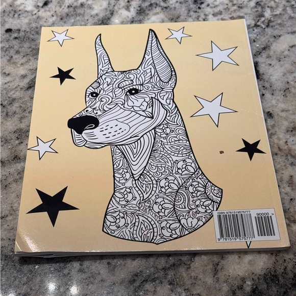 Intricate Dog Coloring Book with Black and Tan Design - Picture 2 of 2